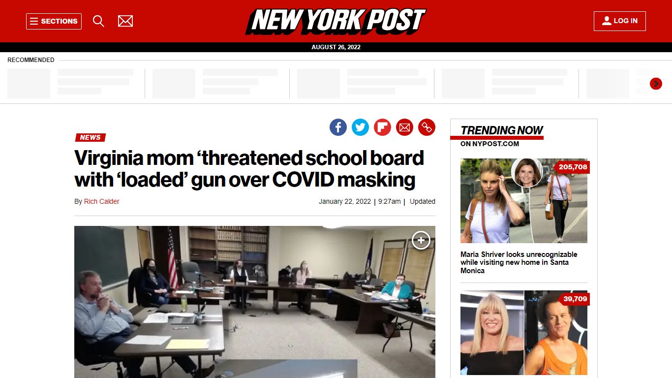 Virginia mom 'threatened' school board with 'loaded' gun over masking