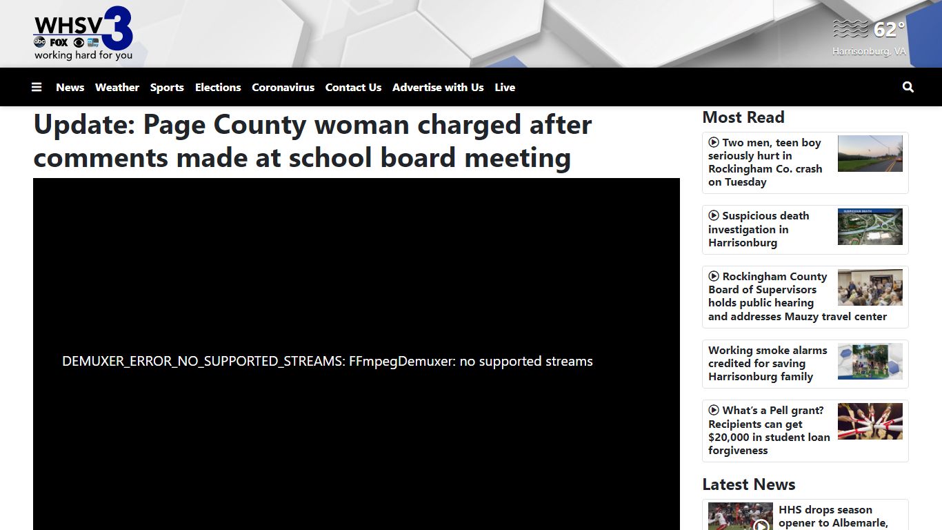 Update: Page County woman charged after comments made at school ... - WHSV